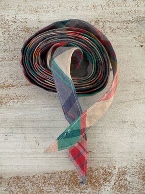 Ralph Lauren Plaid Cotton Ribbon Belt